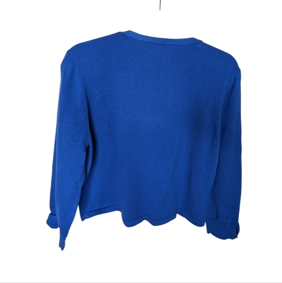 Talbots Blue Cardigan With Bow Details Sz L NWT - Picture 2 of 6